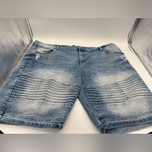 Southpole Jean‎ Shorts Sz 52 Distressed Y2K Slim Skater Streetwear Cotton